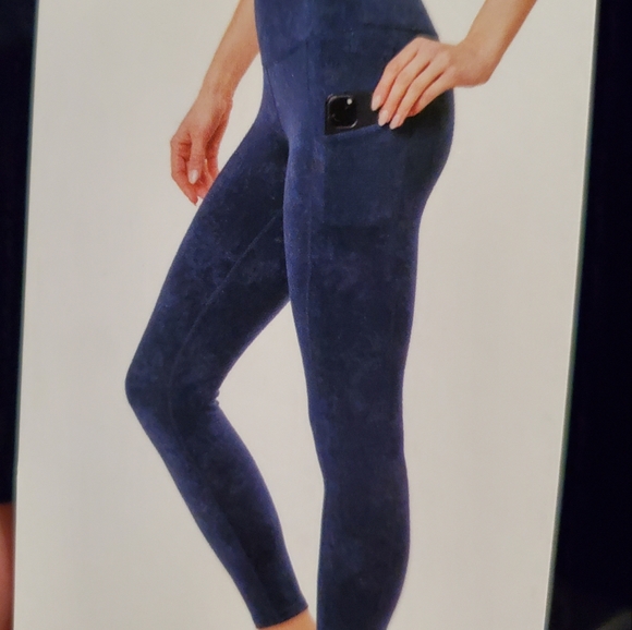 Tuff Athletics Pants - Tuff Athletics Blue pattern Leggings womens size small